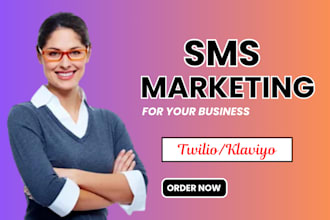 set up high converting SMS marketing campaigns with twilio or klaviyo
