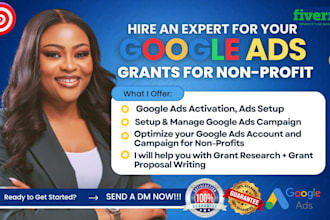 manage and optimize your google ads grant campaign for nonprofits, ppc campaign