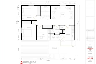 professionally draw architectural 2d floor plans in autocad