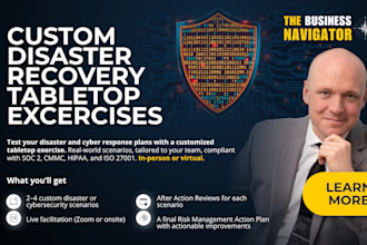 facilitate a custom disaster recovery tabletop exercise for your business