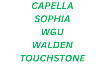 facilitate in wgu, sophia learning, walden,touchstone and capella tasks