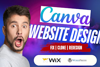 design canva website, redesign canva website, transfer canva to wix, wordpress