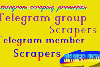 do custom telegram scraping, telegram scraping group