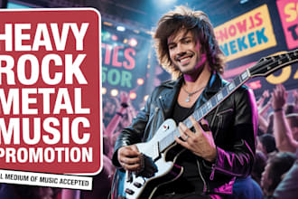 pitch organic rock metal music promotion to top 900 labels, playlist curators