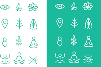 create amazing custom vector icons, icon design