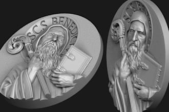 sculpt 3d coin model bas relief design 3d medallion 3d printing cnc relief