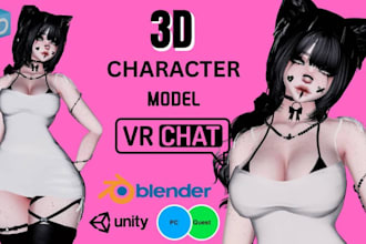 create and upload 3d vrchat avatar model furry nsfw vr chat avatar vrc character