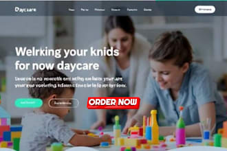 build kindergarten, preschool, childcare or daycare website for education centre