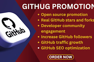 do github promotion, organic promotion for fork stars repo and wachters