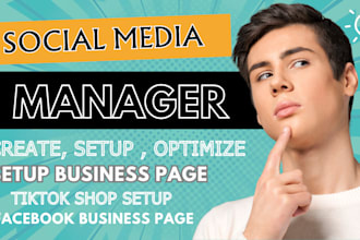 create social media account setup pages and optimize business page