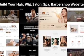 hair extension, wig website, salon website, barbershop website shopify store SEO