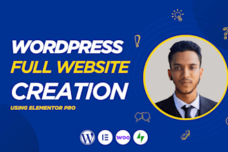 do full website creation or redesign using wordpress elementor pro