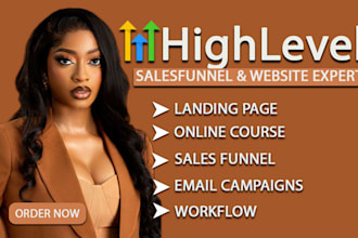 set up gohighlevel sales funnel go high level course landing page ghl website