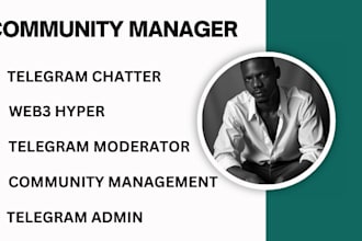 be telegram community manager, web3 hyper, telegram chatter in crypto project