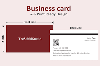 design professional business card design with print ready files
