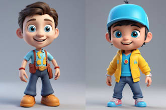 model 3d toy character,cartoon figures,mascot doll for 3d printing and animation