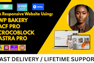 build wordpress website using  acf pro wp kadence bakery crocoblock astra the7