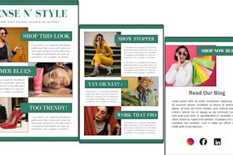 design editable mailchimp newsletter, automation and email template