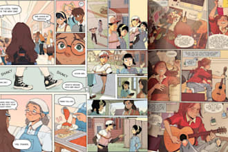 draw comic book comic strip graphic novel webtoon superhero illustration art