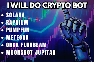 do crypto bot on solana raydium pumpfun meteora orca fluxbeam moonshot jupiter