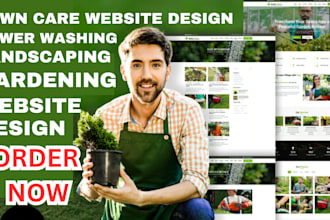 lawn care website, press washing website, landscaping website, gardening website