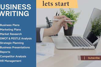 write business reports, research summaries, case studies
