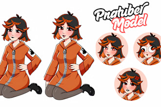 draw and design pngtuber model vtuber character anime png oc vtuber liv2d stream