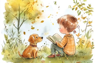 watercolor children book illustrations and children book illustration