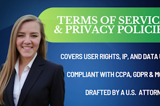 write your website legal terms and privacy policy as your lawyer