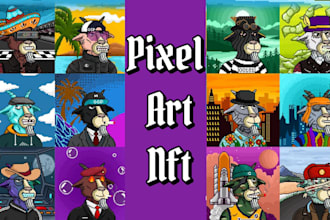 create  2d pixel art character design sprite sheet, video games game art assets