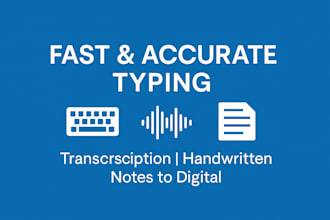do fast and accurate typing jobs, data entry, or retyping