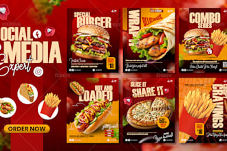 design food menu instagram posts for your brand