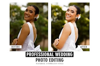 do professional wedding photo editing and natural color correction