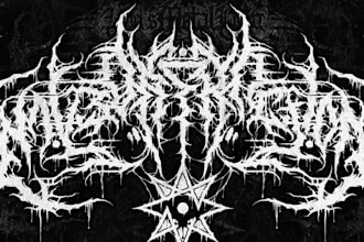 draw black, slam, or death metal logo for your band