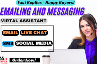 handle professional emailing, SMS, social media messaging, and live chats