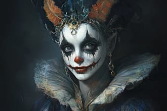 draw scary horror creature and fantasy character concept art