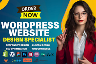 create modify wordpress redesign wix fix shopify business website development