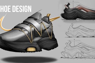 custom and redesign 3d shoes sneakers design athletic footwears shoes animation