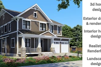 do 3d exterior design of warehouse commercial buildings, homes, office rendering