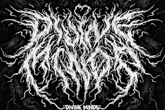 draw extreme death metal logo design for your needs