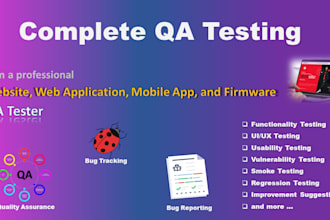 do manual QA testing of website, mobile app and report bugs