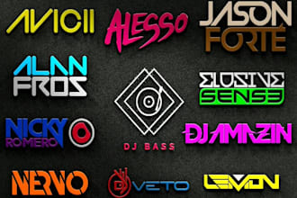 do music, dj, band, club, artist, studio event logo design