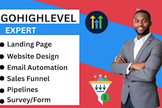 create gohighlevel sales funnels, websites, automation and lead gen CRM