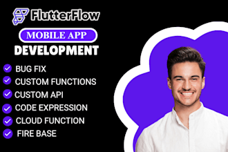 develop flutterflow mobile app, low code app development, flutterflow or bubble