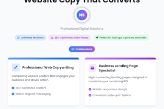 write professional landing pages and business web content