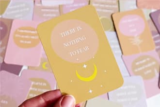 design editable motivational affirmation greeting tarot cards for your business