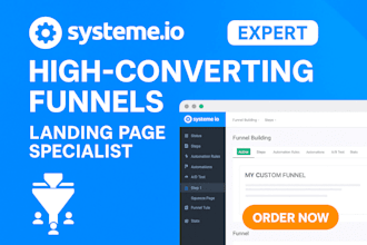 build high converting systeme io sales funnel and systeme io landing page