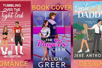 illustrate romance book cover dark halloween, fantasy sport contemporary fmc mmc