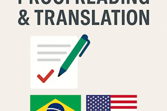 proofread and translate english to portuguese texts