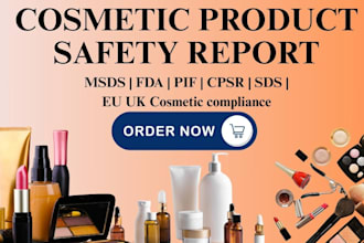 do approved cpsr sds pif toxicology report coa product label for UK eu cpnp reg